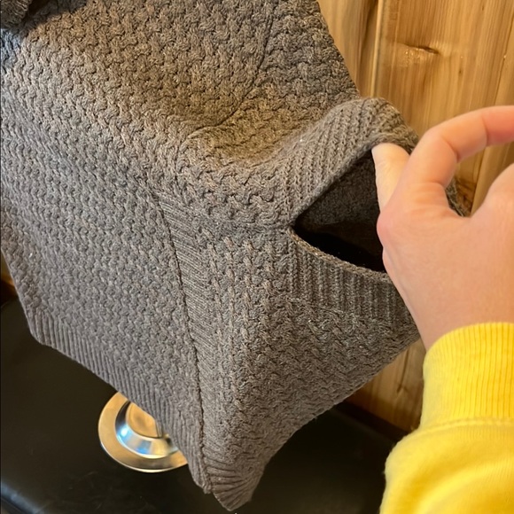 Moth by Anthropologie Chocolate Brown Knit Cowl Neck Poncho - Picture 6 of 11